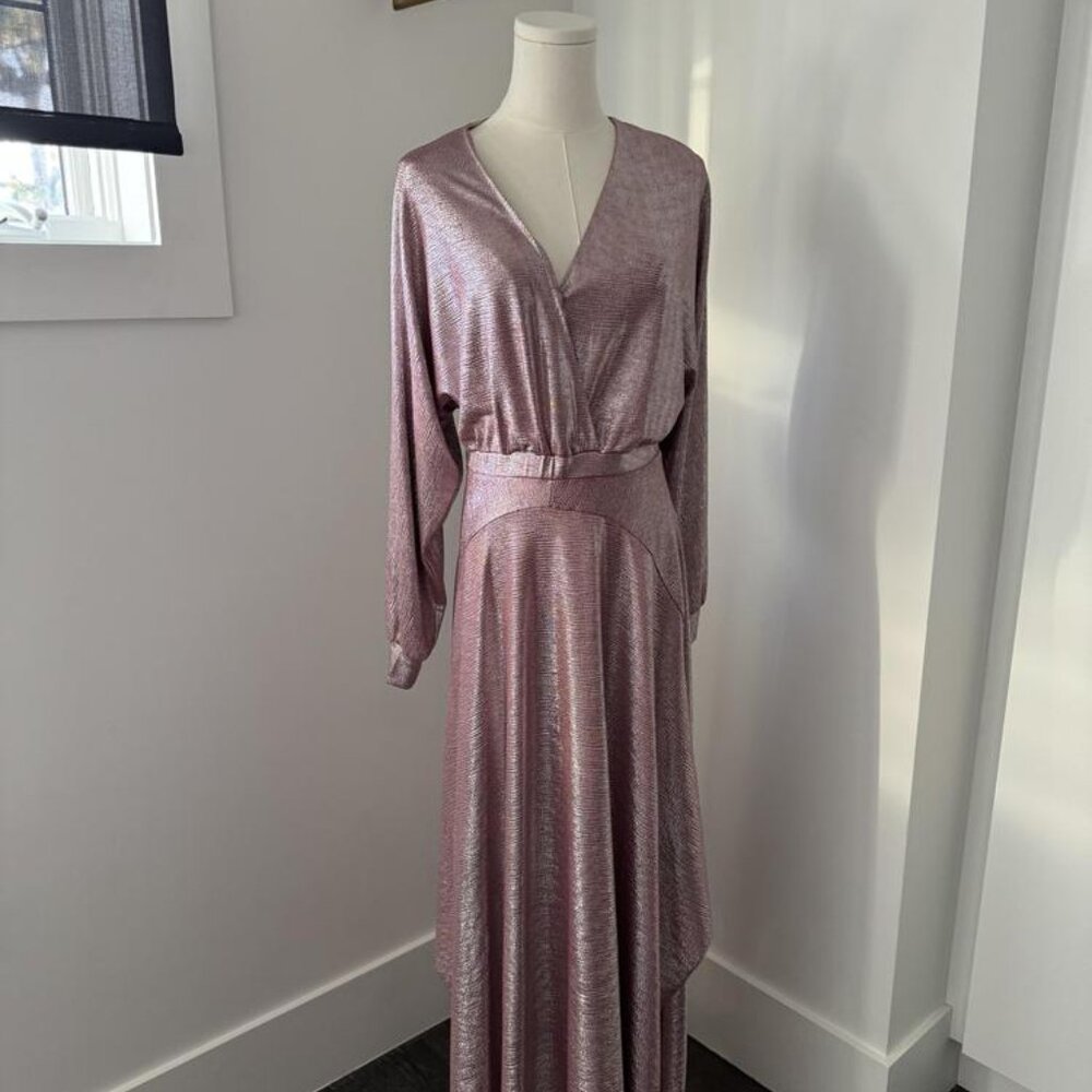 Ba&sh Pink Metallic Dress
